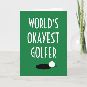 Golfista más o menos del mundo tarjeta divertida d