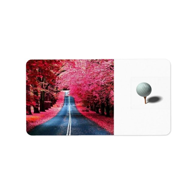 golfista soñando con etiquetas de golf (Frente)