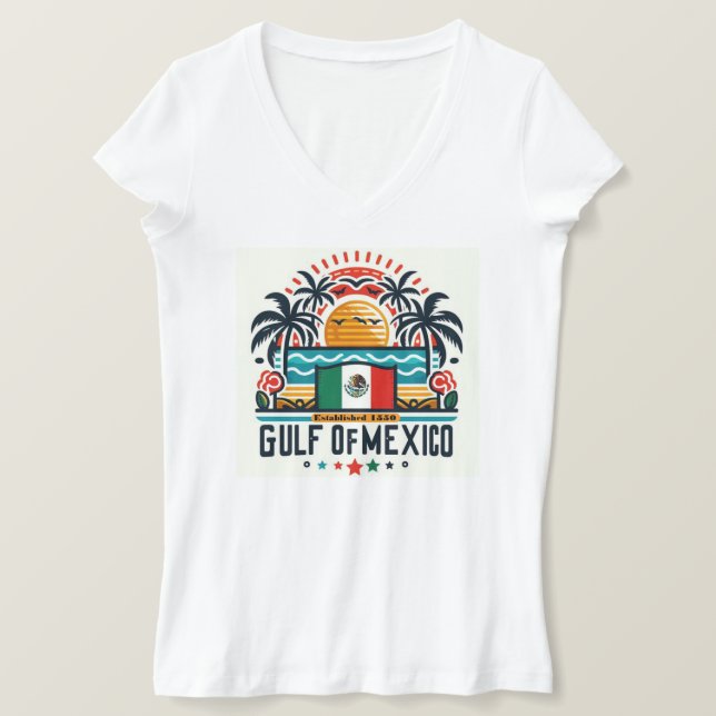 Golfo de México fundado 1550, camiseta (Anverso del diseño)