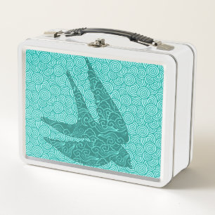 Golondrina Japonesa en Vuelo, Turquesa y Aqua