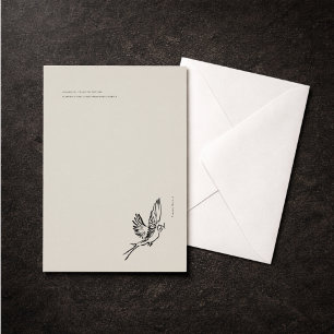 Golondrina Migratoria - Tarjeta Plana Vintage Intr