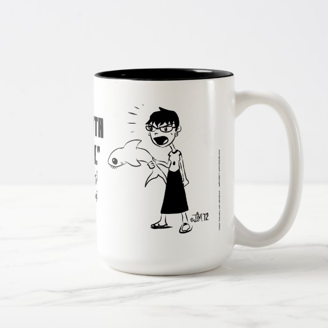 Golpe alguien con una taza del tiburón del bebé (Derecha)