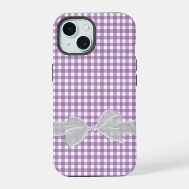 Golpe Blanco En Purple Gingham (Reverso )