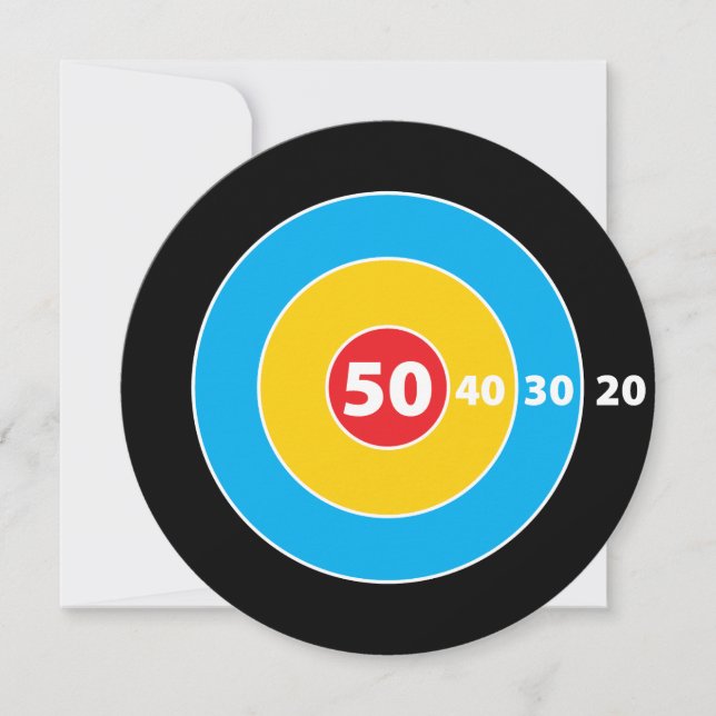 Golpe de la 50.a invitación del cumpleaños de 50 (Anverso)