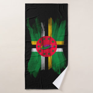 Golpe de pincel de bandera de Dominica, bandera na