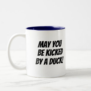 ¡Golpeado con el pie por el pato! Taza ucraniana
