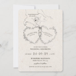 Golpeado por invitación a matrimonio de flecha de 