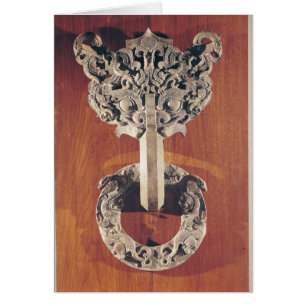 Golpeador de puerta del shou de P'u con un diseño