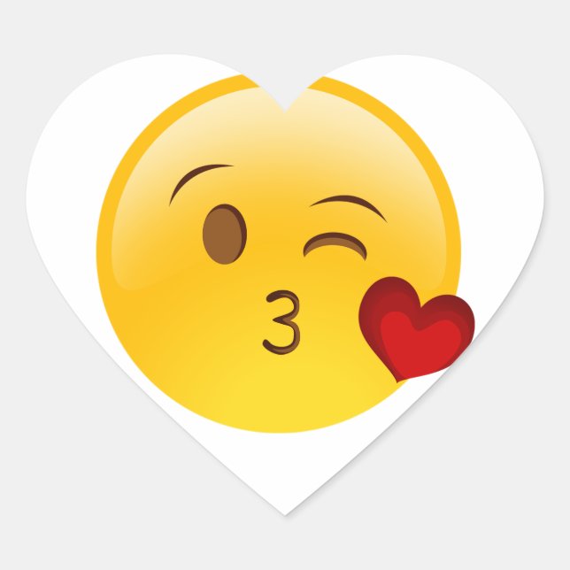 Golpear a un pegatina de emoji de beso (Anverso)