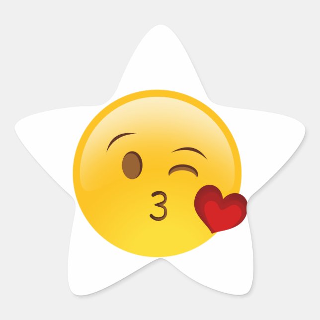 Golpear a un pegatina de emoji de beso (Anverso)