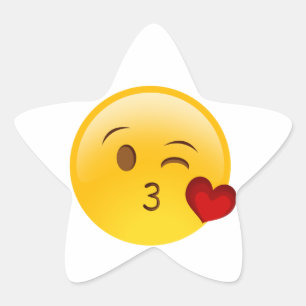 Golpear a un pegatina de emoji de beso