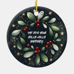 Golpear en tu ornamento navideño de Holly-Jolly