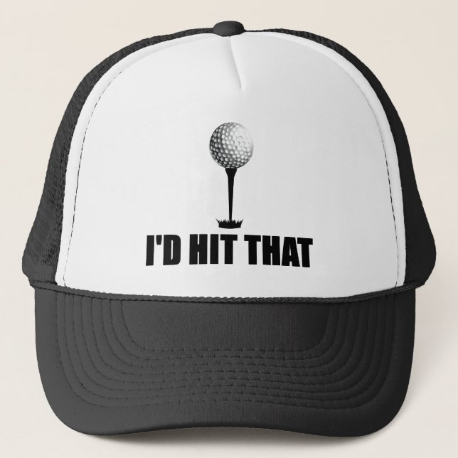 Golpearía que - gorra divertido del golf (Anverso)