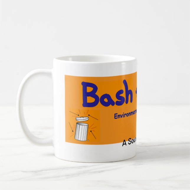 Golpee la taza del naranja de la basura (Izquierda)