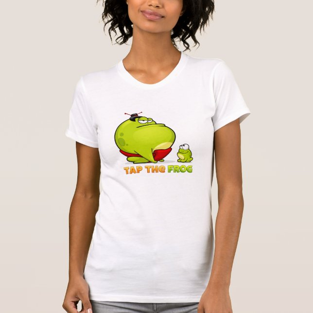 Golpee ligeramente la rana - camiseta del chica (Anverso)