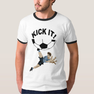 Golpéelo con el pie camiseta del fútbol