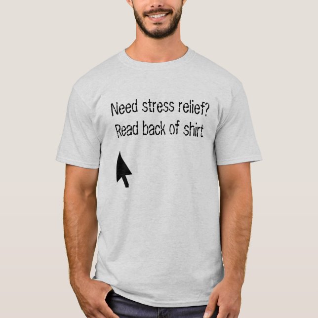 Golpéeme con el pie.  Camiseta del alivio de (Anverso)