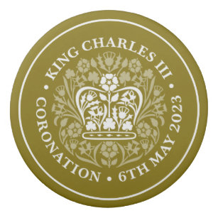 Goma De Borrar Logotipo del emblema de la coronación del Reino Un