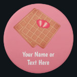 Goma De Borrar Waffles con tostado de fruta - desayuno dulce<br><div class="desc">Un bonito gráfico con temática de waffle y fresa cortada en un fondo rosa frambuesa profundo, para recuerdos de un romántico desayuno en la cama o quizás un brunch perezoso en un café europeo. Puede personalizar agregando texto personalizado a ambos lados y elegir su propio color para el fondo si...</div>