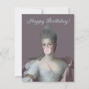 Goma de burbuja Diva soplando un chicle rosado de 