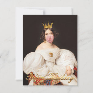 Goma de burbuja rosa Royal Burst Diva Feliz cumple