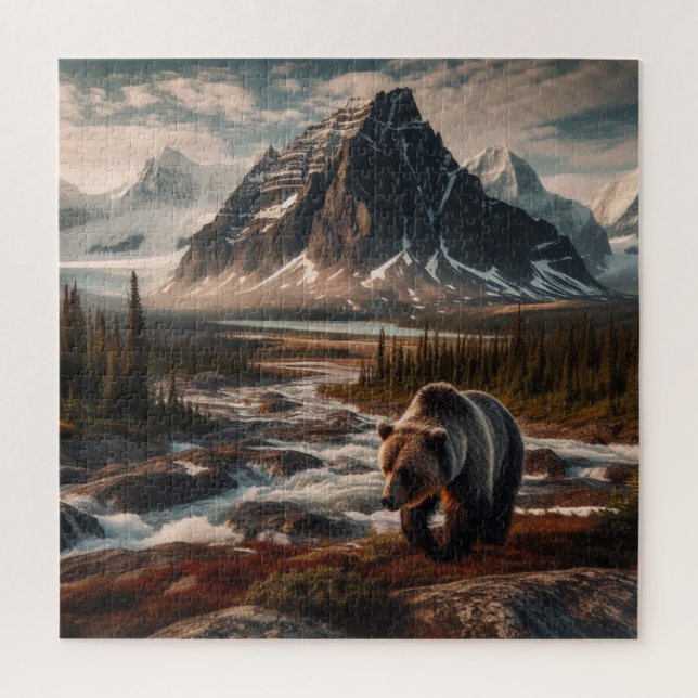 Goma grizzly en el salvaje rompecabezas (Vertical)