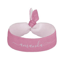 Chicas personalizados Nombre Pink Hair Tie