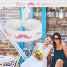 Empuja de pelo de bigote rosa de honor