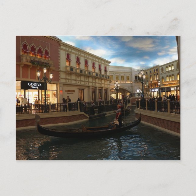 Gondola en la postal veneciana (Anverso)