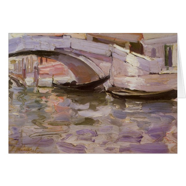 Góndolas por John Singer Sargent, arte impresionis (Anverso (Horizontal))