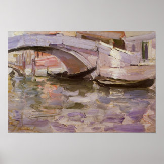 Góndolas por John Singer Sargent, arte impresionis