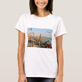Góndolas, Venecia, Italia, fotografía, camiseta