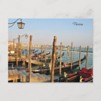 Góndolas, Venecia, Italia, Fotografía, Tarjeta pos