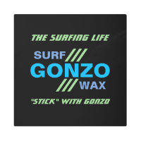 GONZO SURF WAX Rótulo de Arte Metalizado