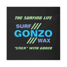 GONZO SURF WAX Rótulo de Arte Metalizado
