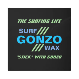 GONZO SURF WAX Rótulo de Arte Metalizado