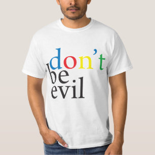Google no es camisetas malvadas