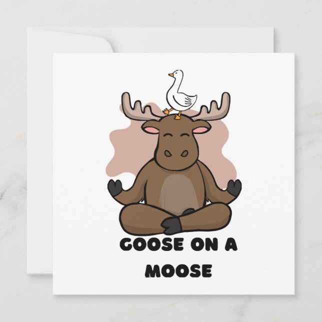 Goose on the Moose Animal Funny (Anverso)