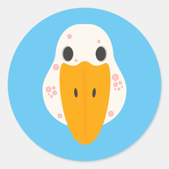 Goose with Pimples Pegatina (Anverso)
