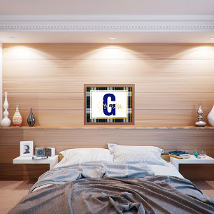 Gordon Dress Tartan Plaid Monograma Impresiones de