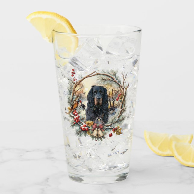 Gordon Setter Alegría de Navidad – Arte Canino Est (Anverso (hielo))