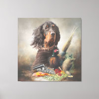 Gordon setter con faisanes, arte
