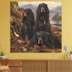 Gordon setter con faisanes, Arte