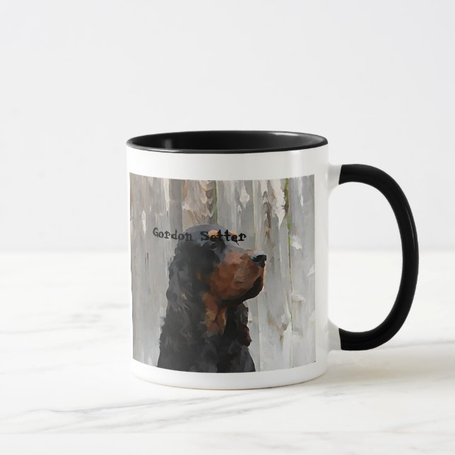 Gordon Setter Head Pintando en una taza de cerámic (Derecha)