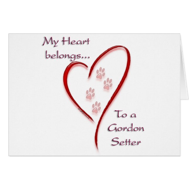 Gordon Setter Heart pertenece (Anverso (Horizontal))