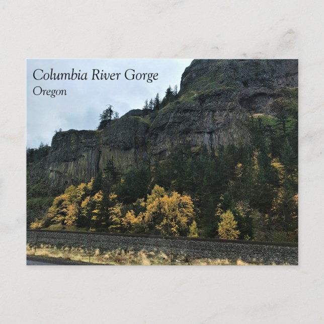 Gorge del río Columbia, postal de Oregón (Anverso)