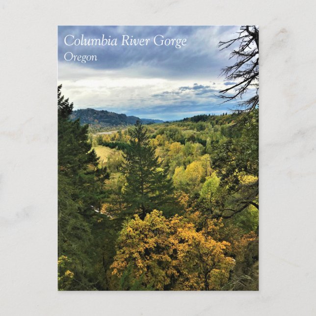 Gorge del río Columbia, postal de Oregón (Anverso)