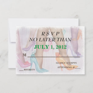 GORGEOUS HI HEELS PERSONALIZABLE TARJETAS RSVP