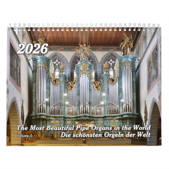 Gorgeous Pipe Organs 2026 - El calendario de órgan (Tapa)