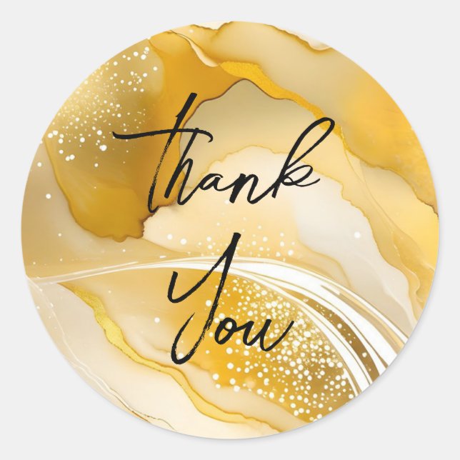 Gorgoge gold gracias pegatinas (Anverso)